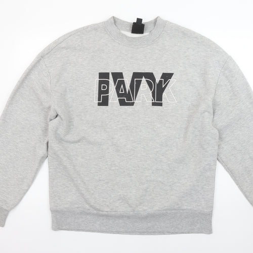 Ivy Park Unisex Grey Crew Neck Pullover Sweatshirt M Regular Fit