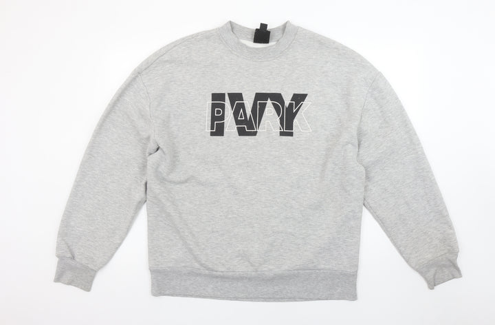 Ivy Park Unisex Grey Crew Neck Pullover Sweatshirt M Regular Fit