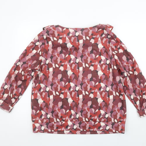 YEW Women's Multicoloured Cowl Neck Jersey Blouse Size L