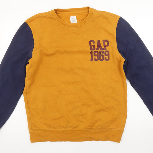 GAP Men’s Brown & Navy Crew Neck Graphic Sweatshirt M