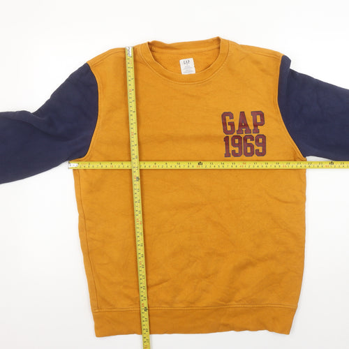 GAP Men’s Brown & Navy Crew Neck Graphic Sweatshirt M