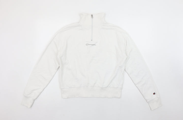 Champion Women's White Small 1/4 Zip Pullover Sweatshirt