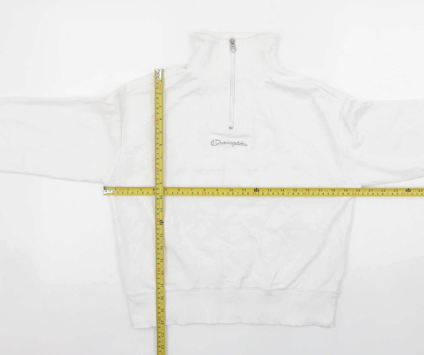 Champion Women's White Small 1/4 Zip Pullover Sweatshirt