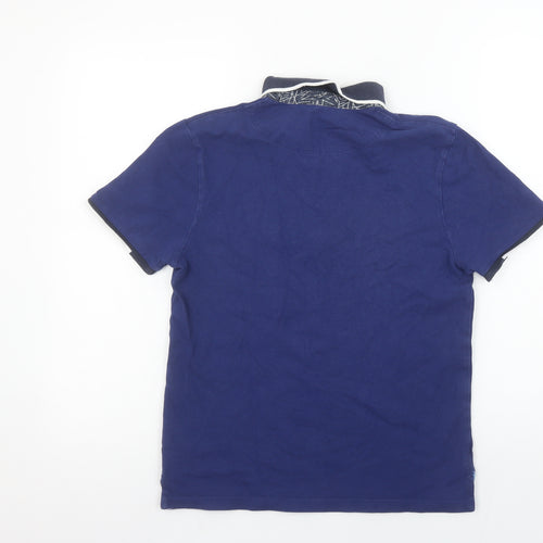 Hugo Boss Boys Blue Slim Fit Polo Shirt 14 Years Short Sleeve Collared