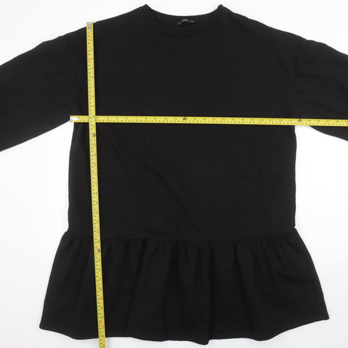 F&F Women Black Size 18 Long Sleeve Tunic Sweatshirt Dress