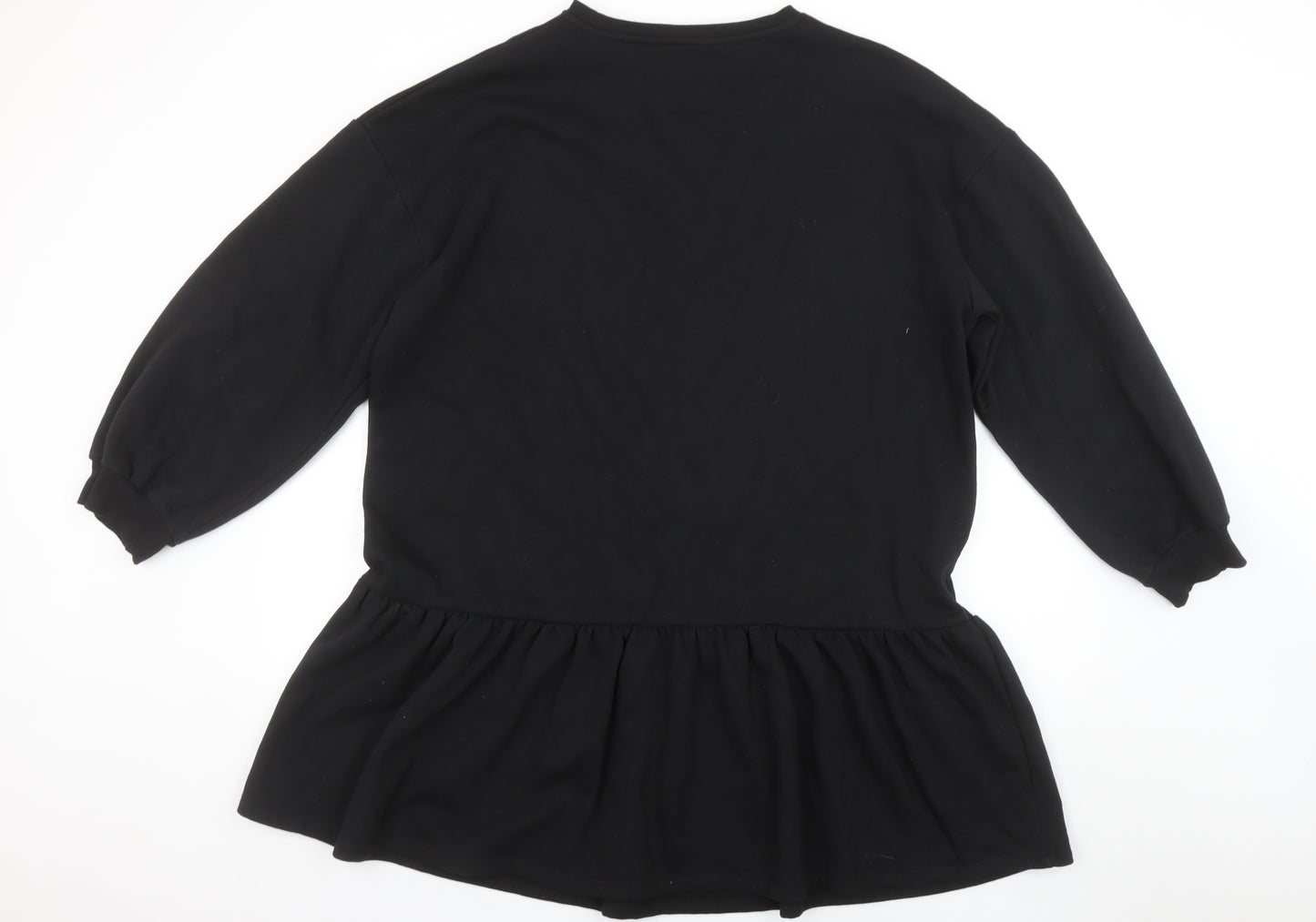 F&F Women Black Size 18 Long Sleeve Tunic Sweatshirt Dress