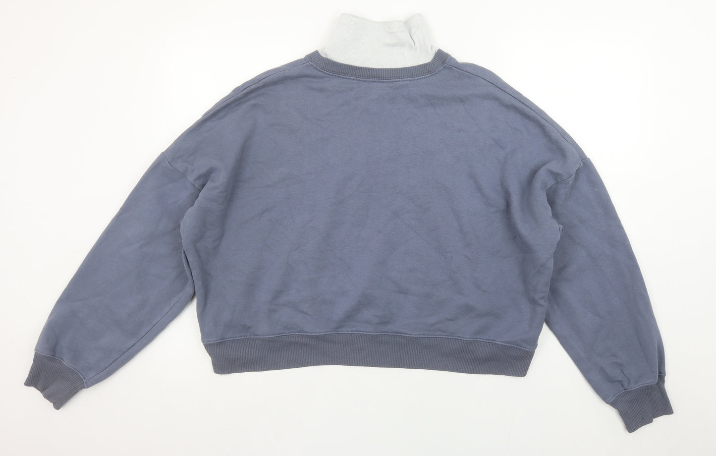 Hollister Womens Blue Beverly Hills Collared Pullover Sweatshirt L