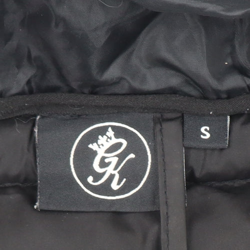 Gym King Mens Black Puffer Jacket S Hooded Padded Full Zip Winter Coat