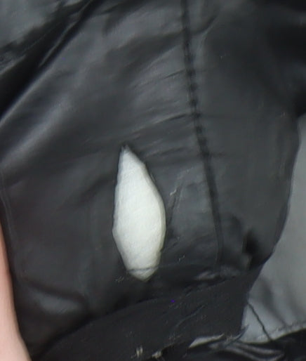 Gym King Mens Black Puffer Jacket S Hooded Padded Full Zip Winter Coat