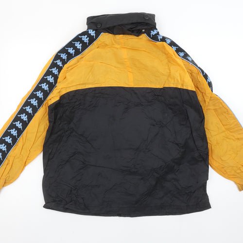 Kappa Boys Yellow Black Track Jacket Size 164 Full Zip Logo Sportswear