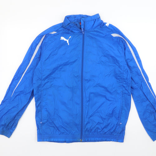 Puma Boys Blue Track Jacket Size 14 Years Lightweight Full Zip Sports Top