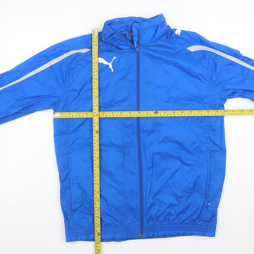 Puma Boys Blue Track Jacket Size 14 Years Lightweight Full Zip Sports Top