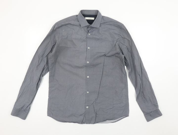 Jack & Jones Premium Men's Blue Small Slim Fit Long Sleeve Button-Up Shirt