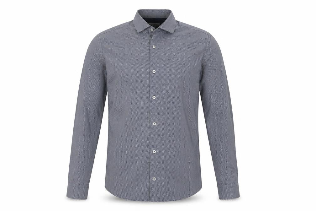 Jack & Jones Premium Men's Blue Small Slim Fit Long Sleeve Button-Up Shirt