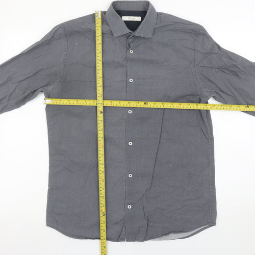 Jack & Jones Premium Men's Blue Small Slim Fit Long Sleeve Button-Up Shirt
