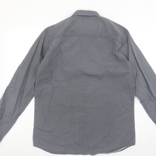 Jack & Jones Premium Men's Blue Small Slim Fit Long Sleeve Button-Up Shirt