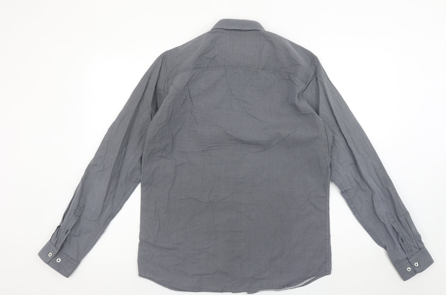 Jack & Jones Premium Men's Blue Small Slim Fit Long Sleeve Button-Up Shirt