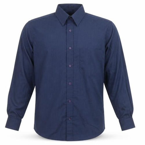 Daniel Grahame Men's Blue 15.5in Long Sleeve Cotton Blend Shirt