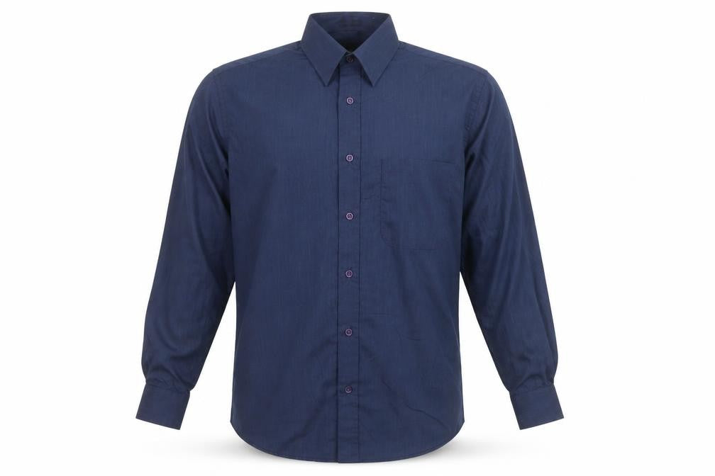 Daniel Grahame Men's Blue 15.5in Long Sleeve Cotton Blend Shirt