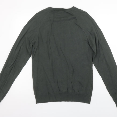 Jack & Jones Men’s Green Cable Knit Crew Neck Jumper Size S