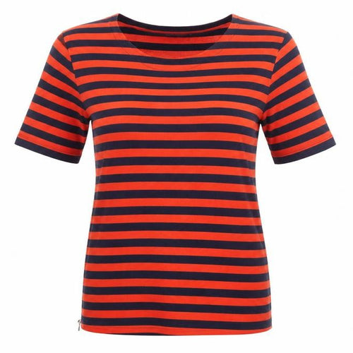 Lacoste Women’s Multicoloured Striped Cotton T-Shirt Size 16