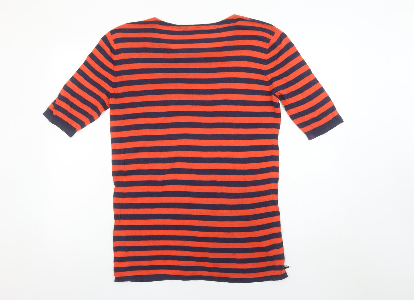 Lacoste Women’s Multicoloured Striped Cotton T-Shirt Size 16