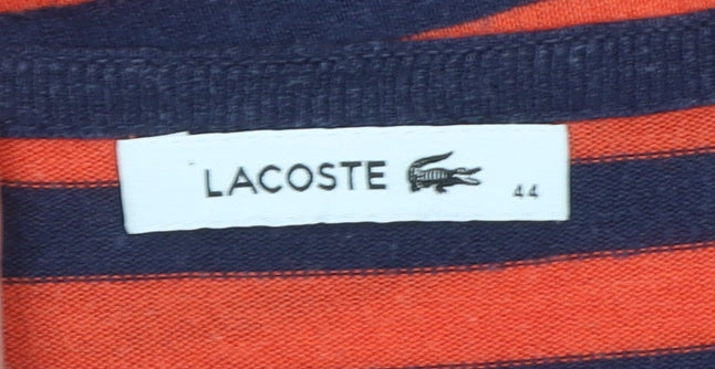 Lacoste Women’s Multicoloured Striped Cotton T-Shirt Size 16