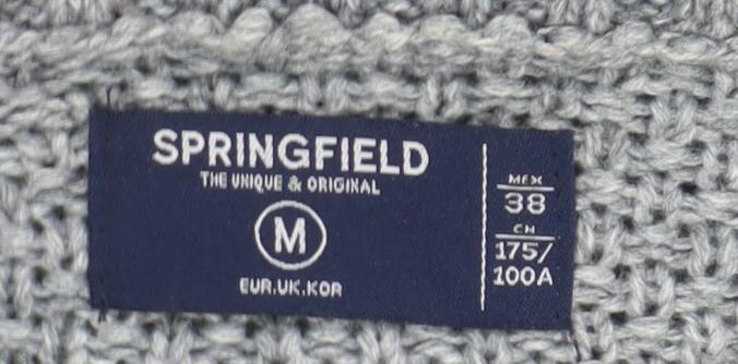 Springfield Women's Grey Roll Neck Knit Jumper Size 12