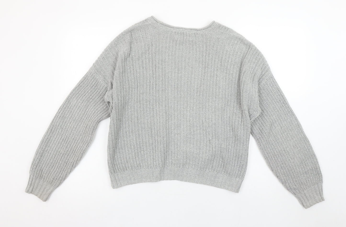 Hollister Women’s Grey Cable-Knit Open Front Cardigan XS