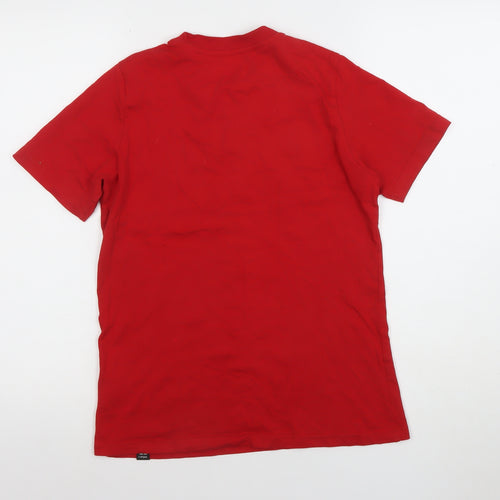 adidas Boys Red Sportswear Logo Cotton Short Sleeve T-Shirt 11-12 Years