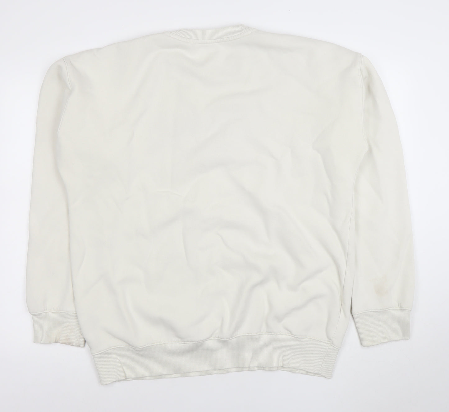 Reebok Men's White Logo Pullover Sweatshirt Size L