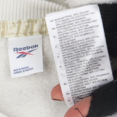 Reebok Men's White Logo Pullover Sweatshirt Size L