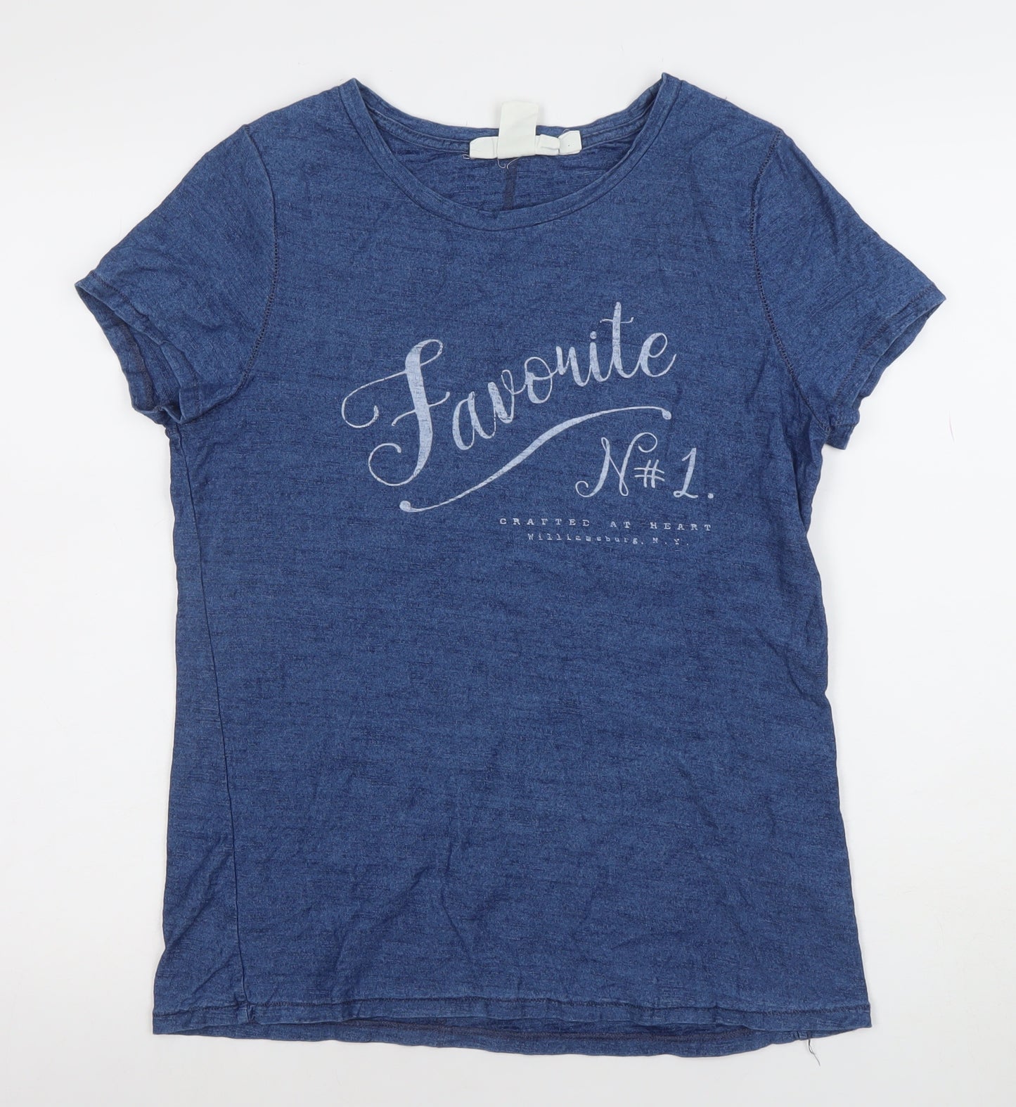 L.O.G.G. Women's Blue Cotton Blend Short Sleeve T-Shirt M
