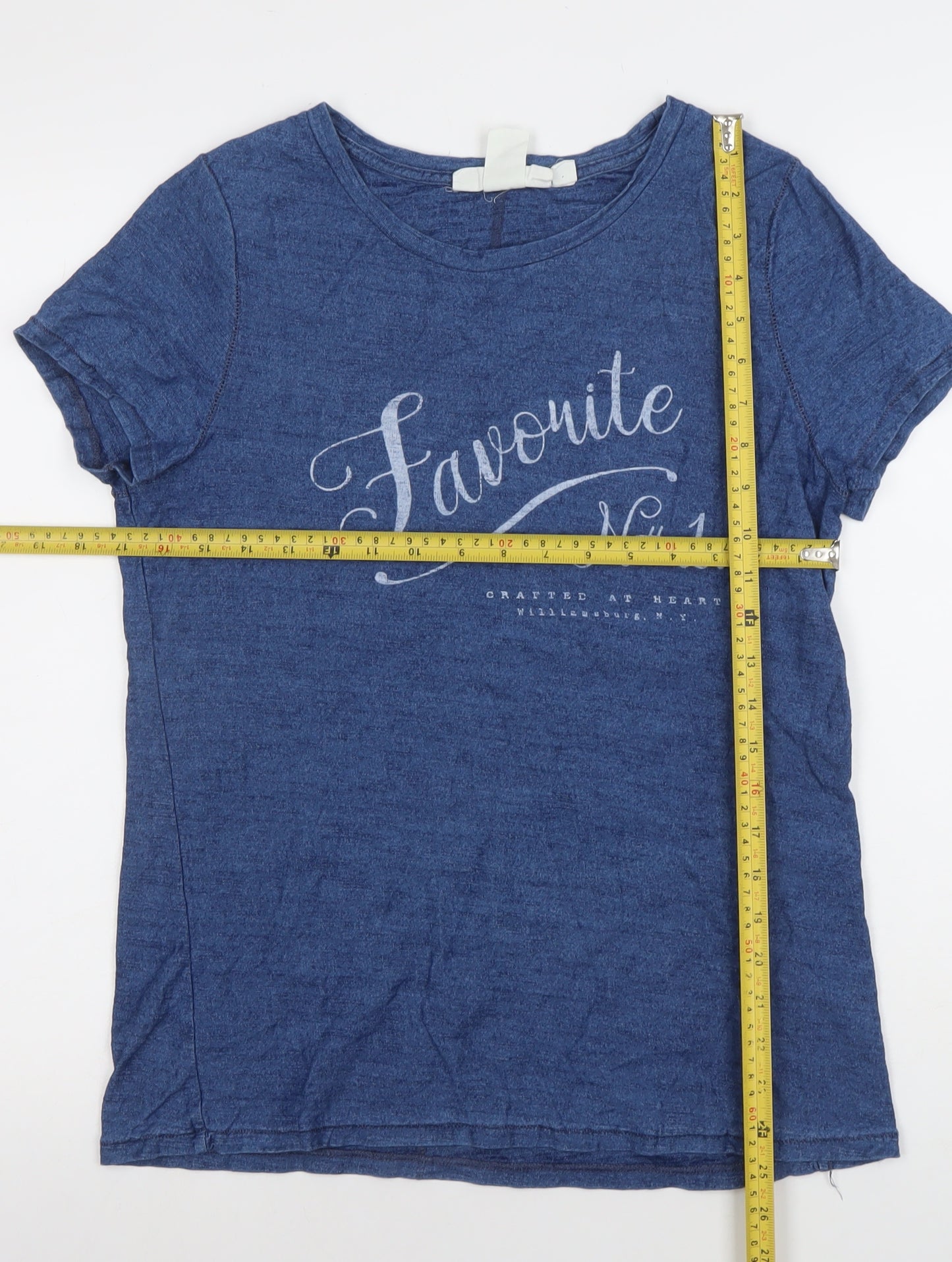 L.O.G.G. Women's Blue Cotton Blend Short Sleeve T-Shirt M