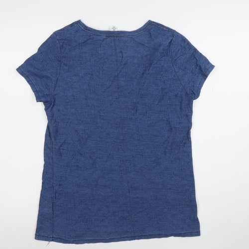 L.O.G.G. Women's Blue Cotton Blend Short Sleeve T-Shirt M