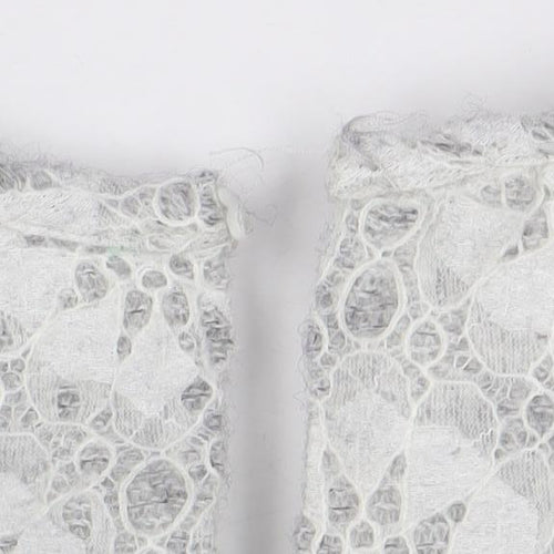 Traffic People Women Grey Lace Shift Dress Size S 3/4 Sleeve
