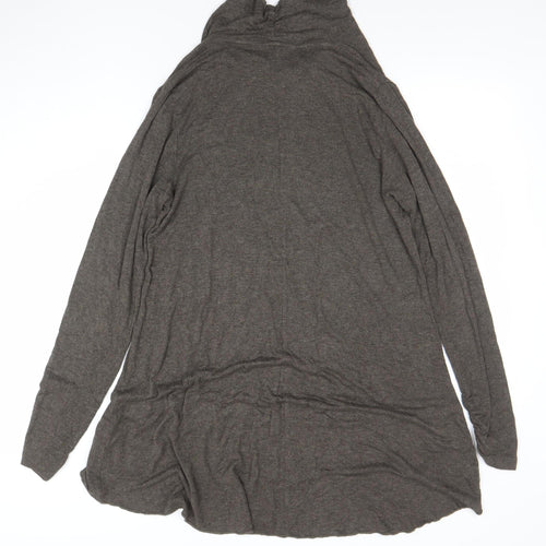 Passport Women Brown Long Sleeve Cowl Neck Tunic Blouse Size 12