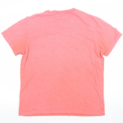 Joules Mens Pink Cotton Crew Neck Short Sleeve T-Shirt Size M