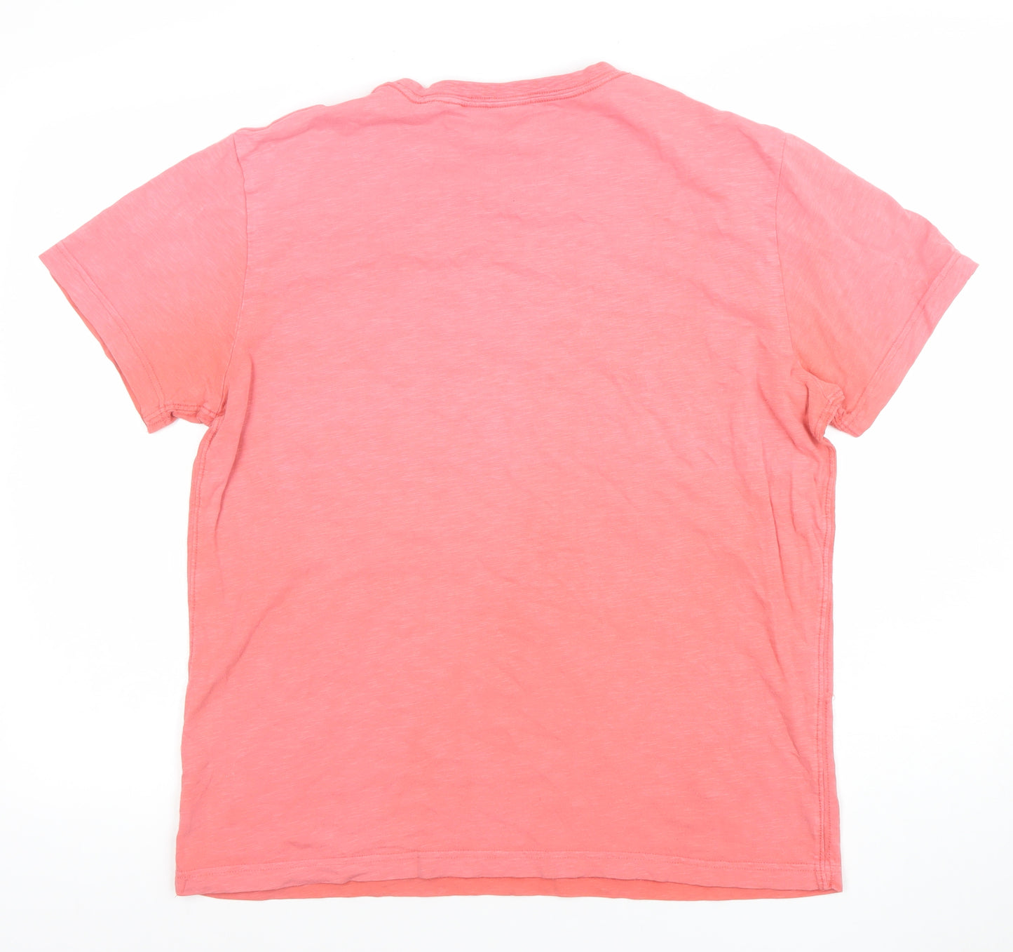 Joules Mens Pink Cotton Crew Neck Short Sleeve T-Shirt Size M