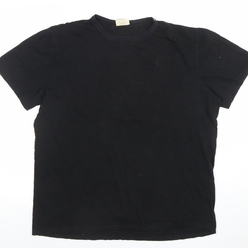 Monkee Men's Black Cotton Crew Neck Graphic T-Shirt Medium