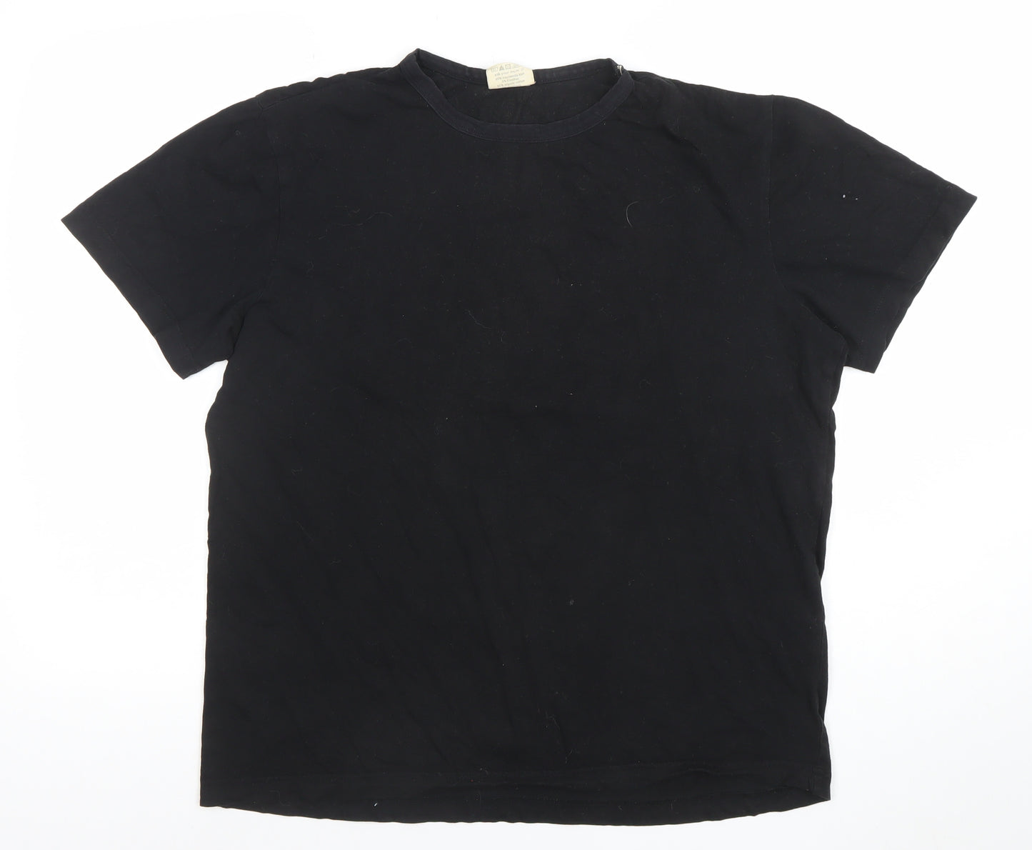 Monkee Men's Black Cotton Crew Neck Graphic T-Shirt Medium
