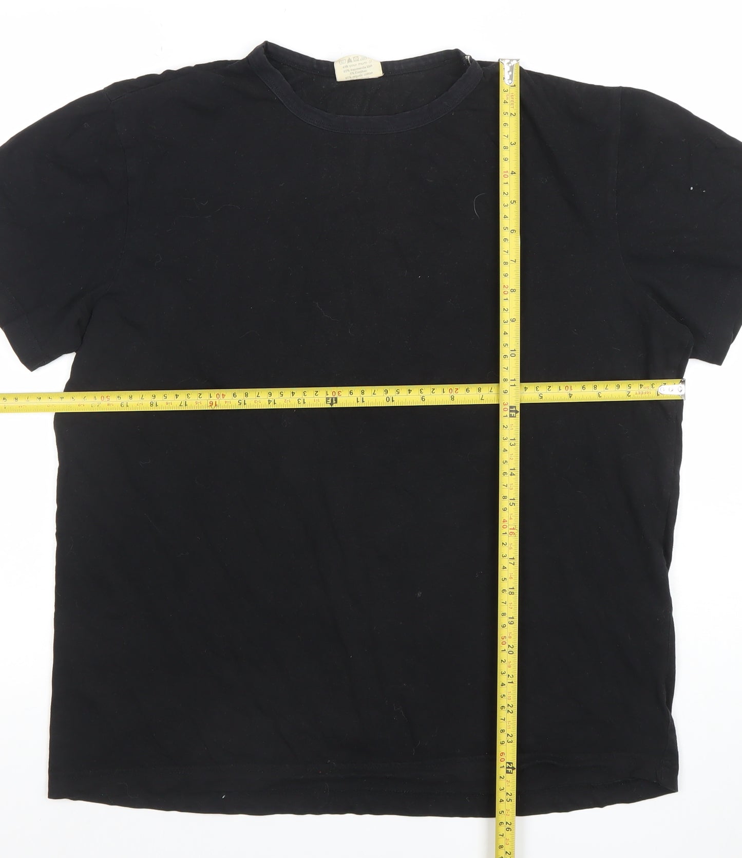 Monkee Men's Black Cotton Crew Neck Graphic T-Shirt Medium