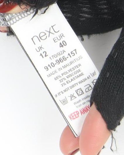 Next Maternity Grey V-Neck Knit Tunic Jumper Womens Size 12