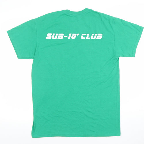 Gildan Men's Green Medium Graphic T-Shirt Skinny Ergos Sports Tee