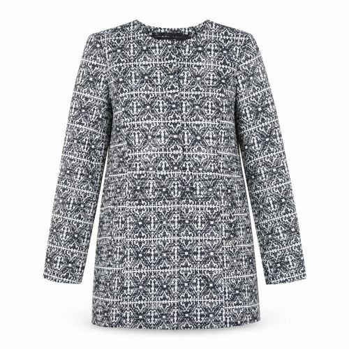 Vero Moda Women Black Geometric Shift Dress Size M Long Sleeve