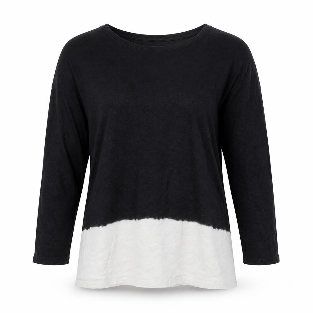Front view of Hartford Women's Multicoloured Linen Long Sleeve T-Shirt, size S