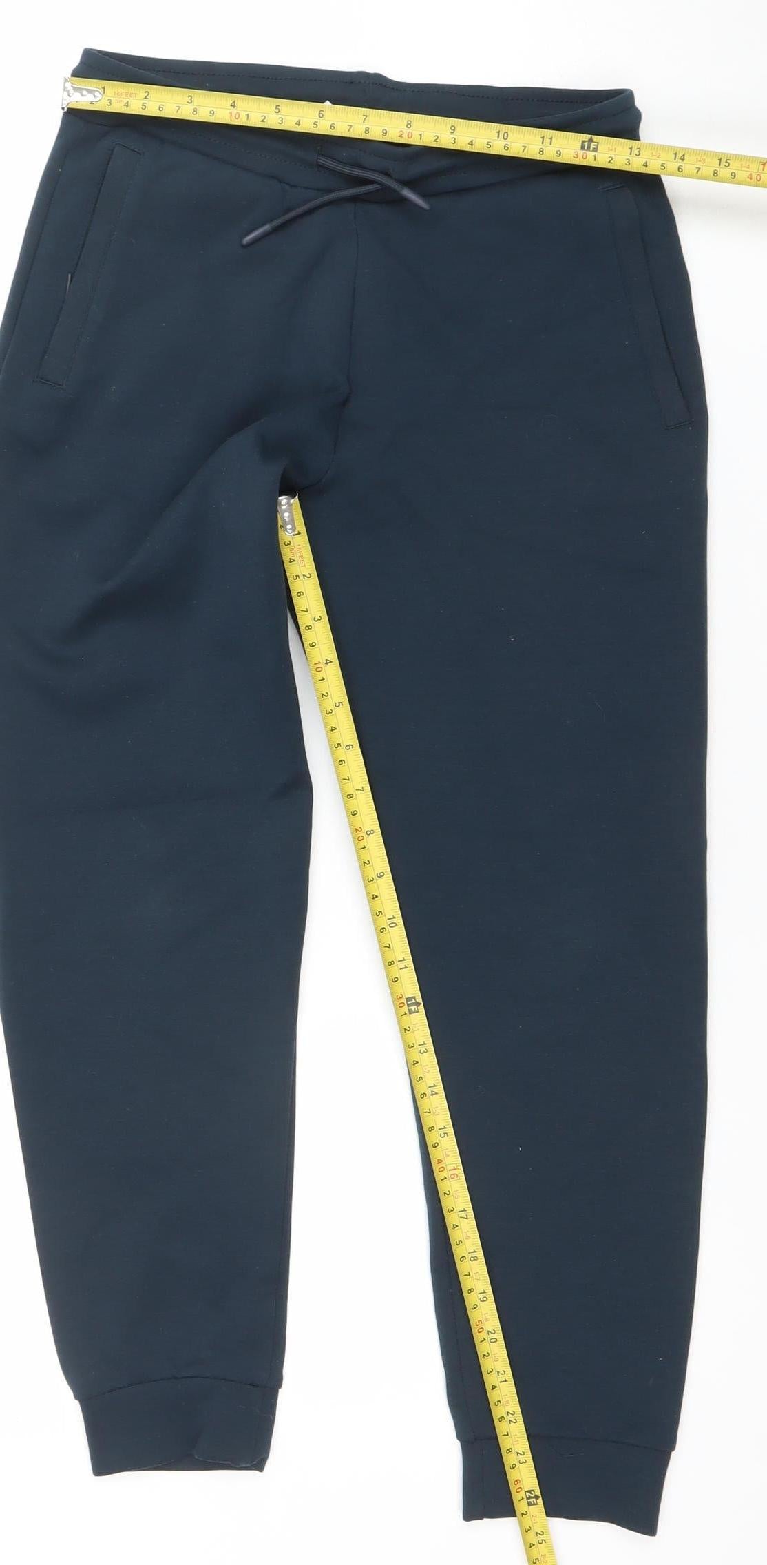 Dunnes Stores Boys Blue Jogger Trousers 28in Waist Polyester Cotton Blend