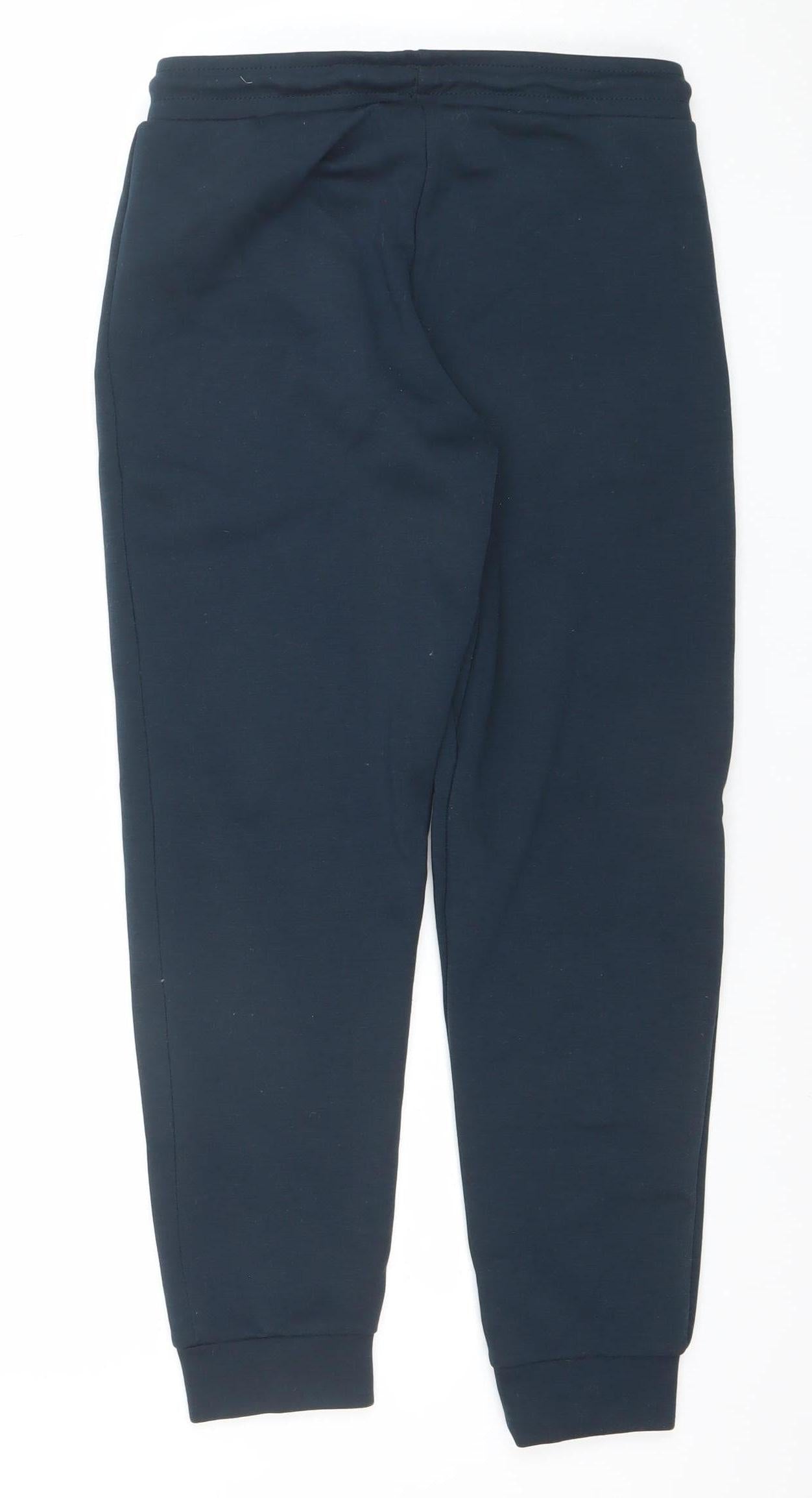 Dunnes Stores Boys Blue Jogger Trousers 28in Waist Polyester Cotton Blend