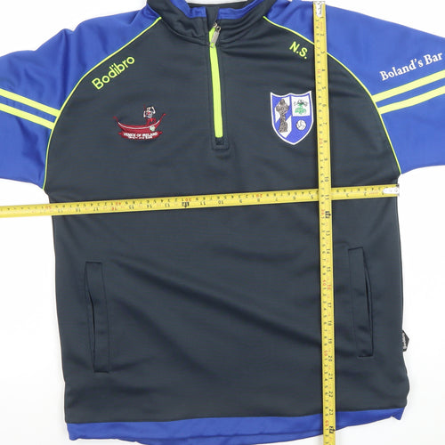BodiBro Men's Blue XS 1/4 Zip Athletic Sweatshirt Sports Top