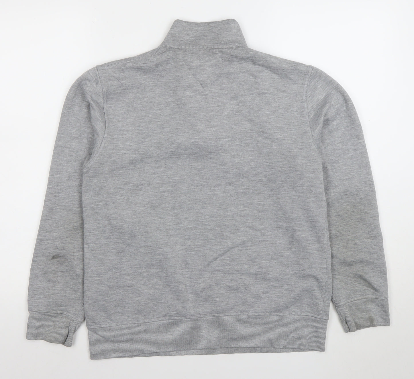 Lincoln Men’s Grey 1/4 Zip Striped Sweatshirt Size S